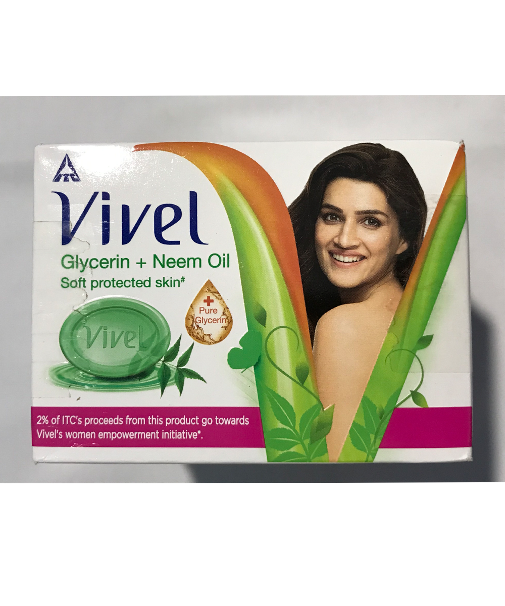 Vivel Cool Mint Soap - 100Gm (free savlon handwash powder 9gm @10/-)
